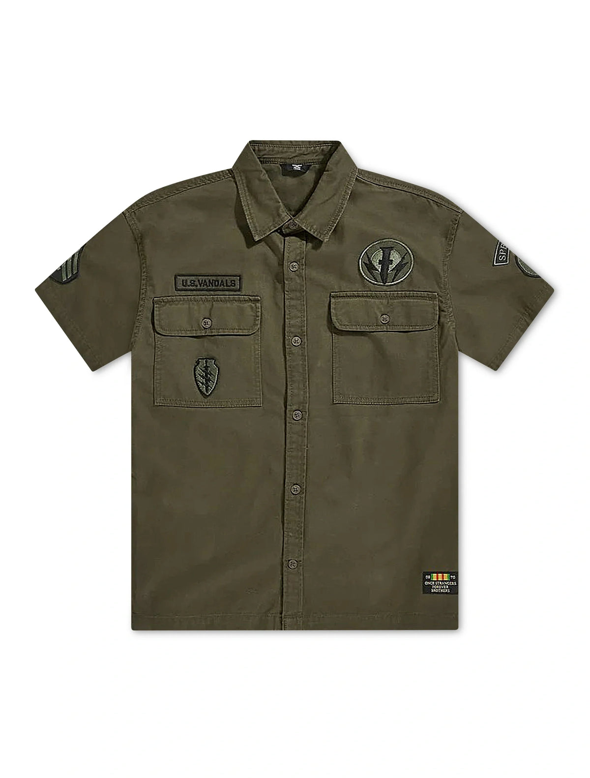 Jordan Craig Military Cargo Shirt - Army Green