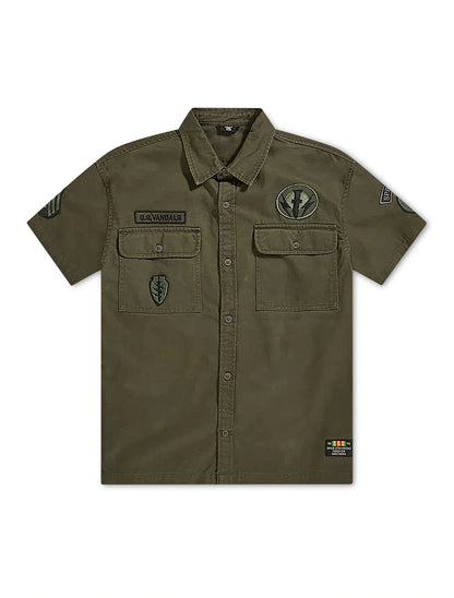 Jordan Craig Military Cargo Shirt - Army Green