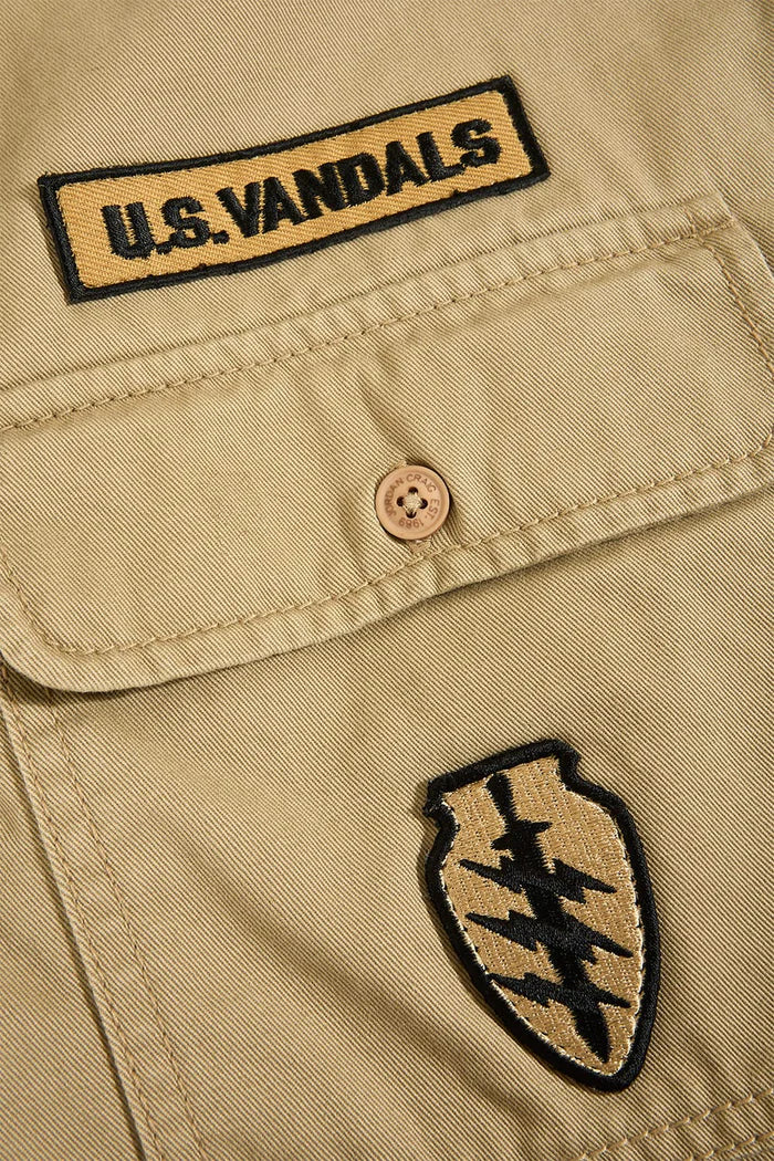 Jordan Craig Military Cargo Shirt - Khaki