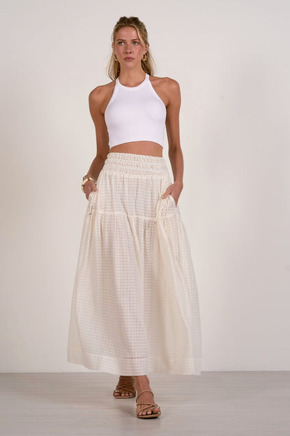 Wave Skirt Off White