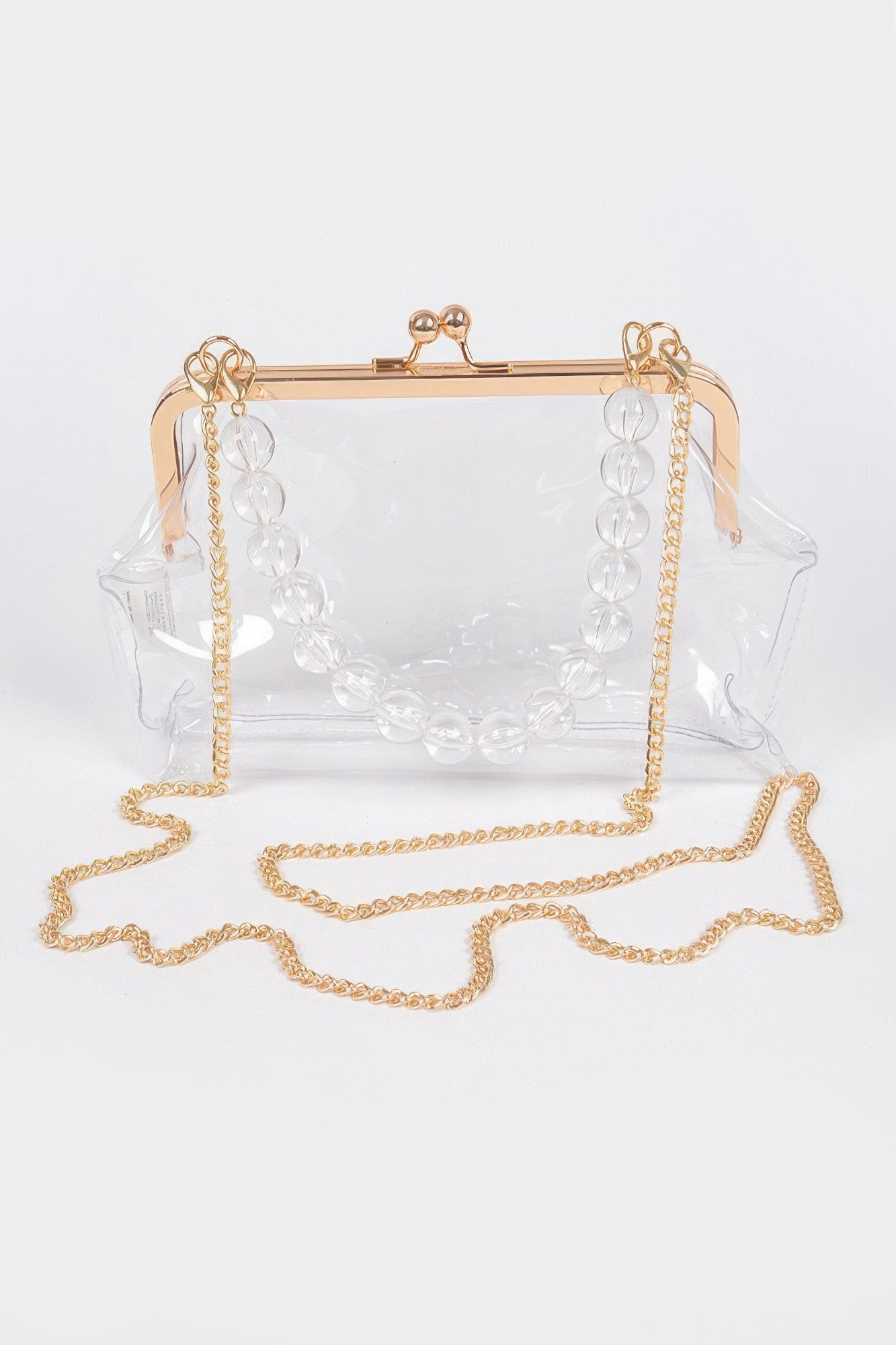 Vintage Clasp Pvc Transparent Clutch