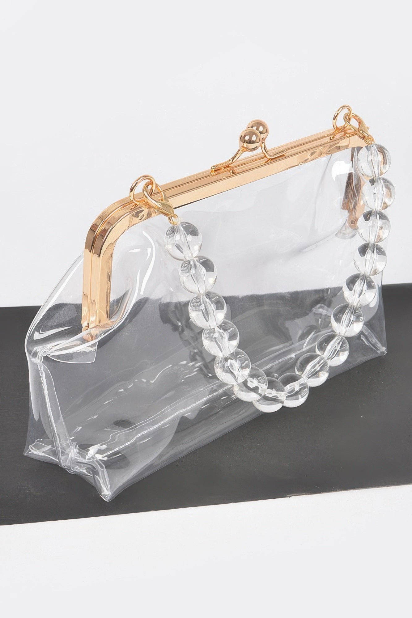 Vintage Clasp Pvc Transparent Clutch