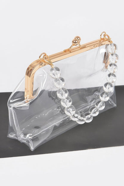 Vintage Clasp Pvc Transparent Clutch