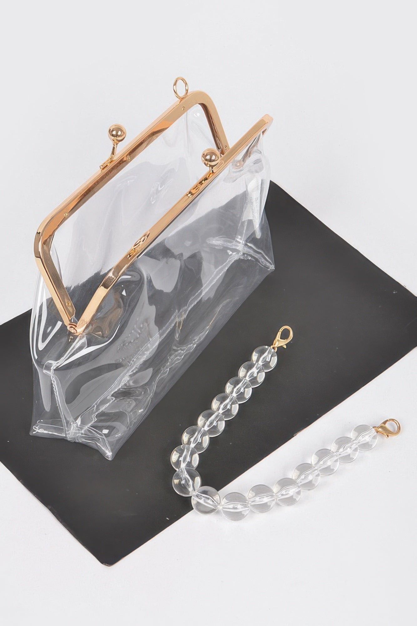 Vintage Clasp Pvc Transparent Clutch
