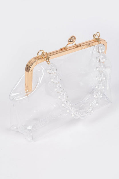 Vintage Clasp Pvc Transparent Clutch