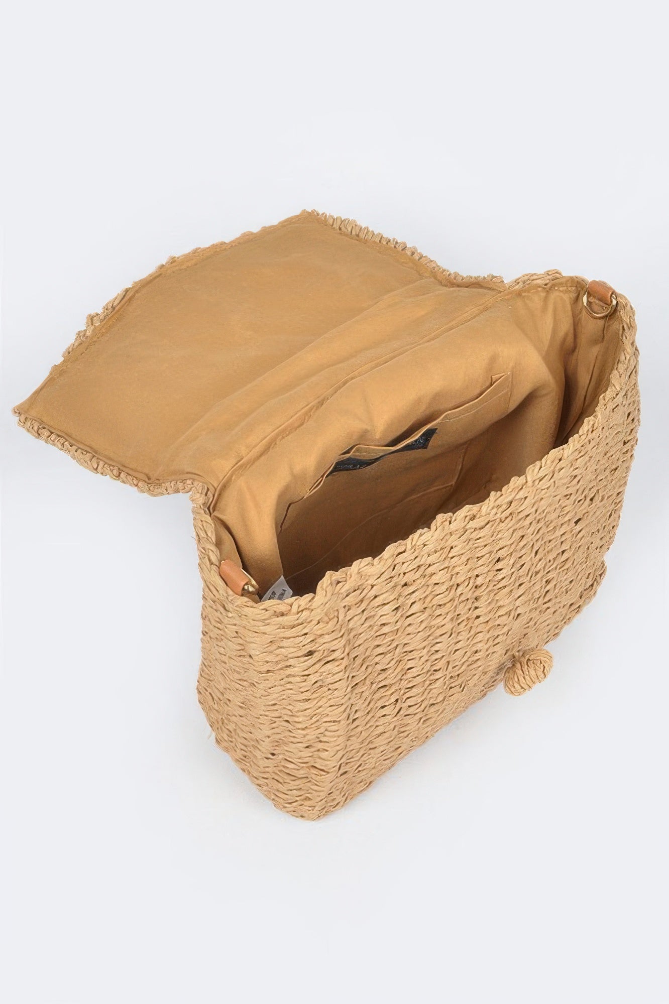 Faux Straw Weaved Clutch Bag