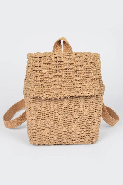 Woven Cotton Mini Backpack