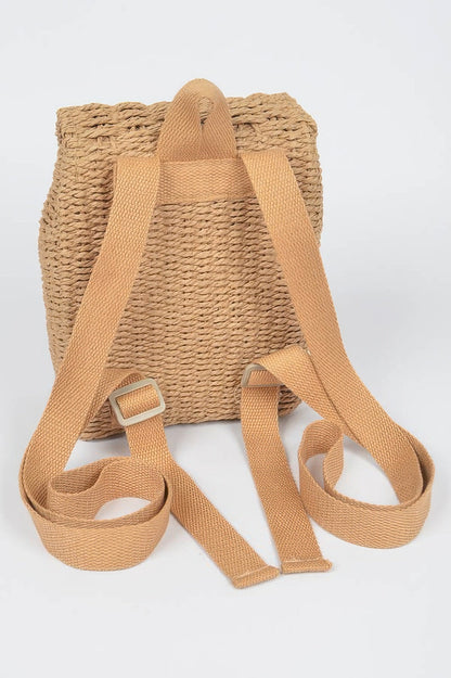 Woven Cotton Mini Backpack