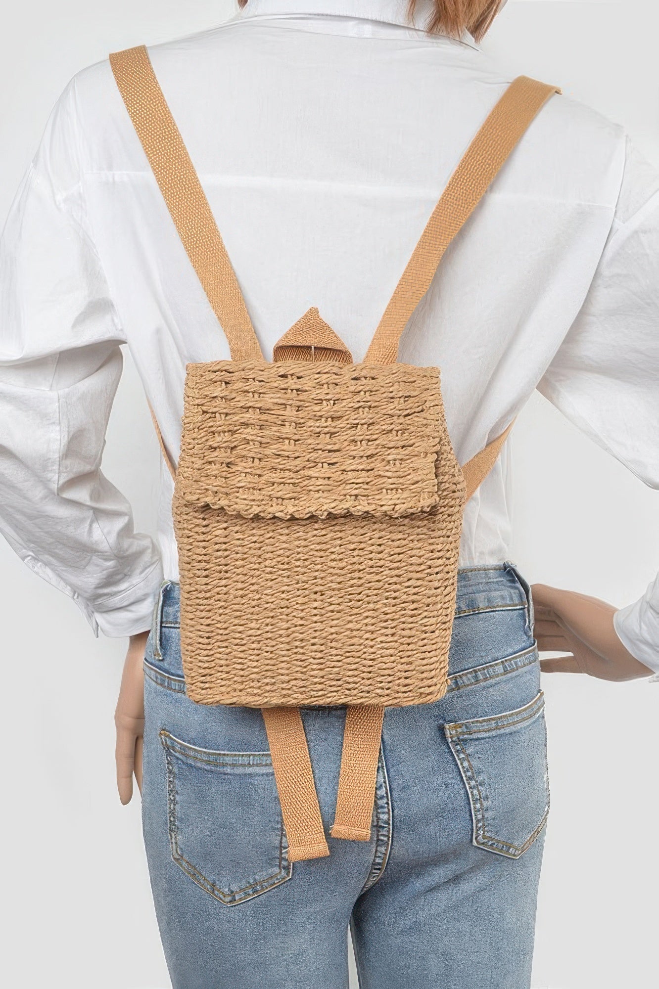 Woven Cotton Mini Backpack