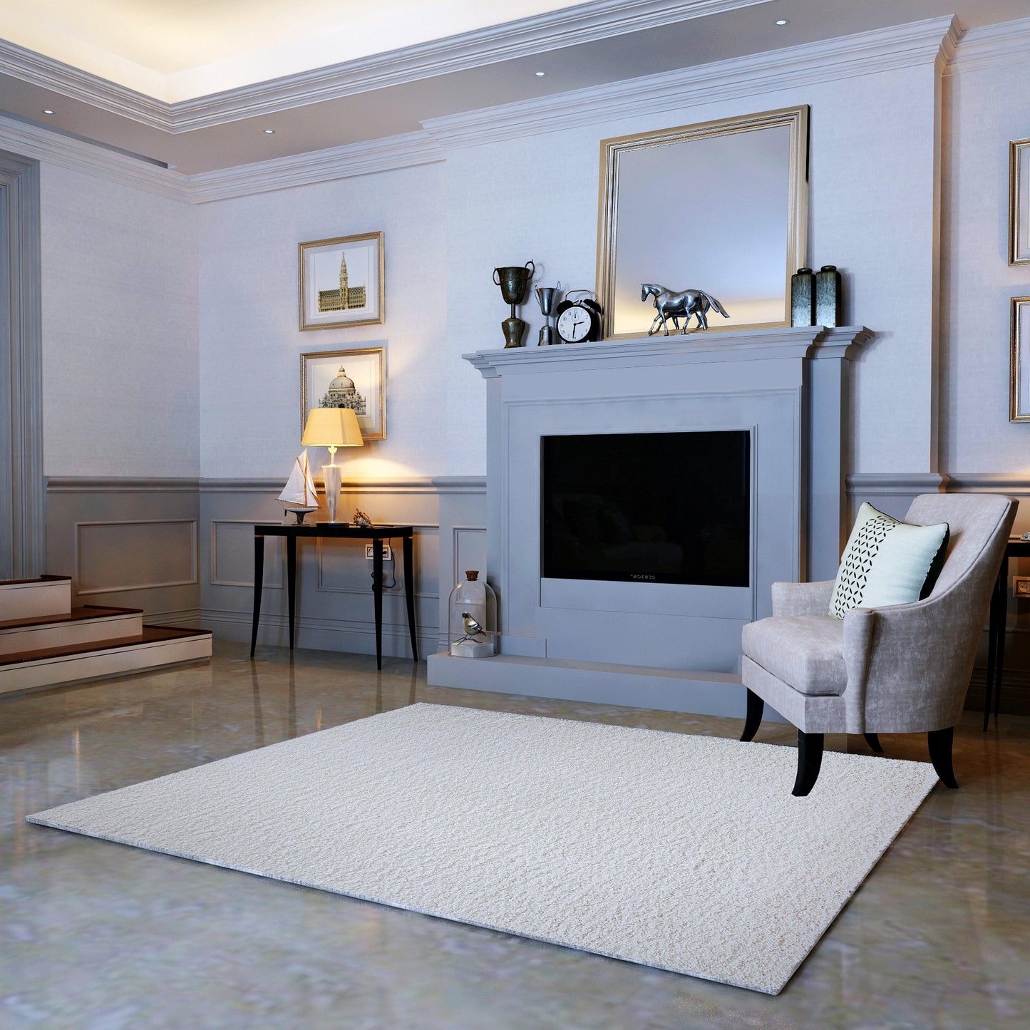 Elegant Comfort 5' x 7' -  8' x 10' Rectangle Shaggy Area Rug