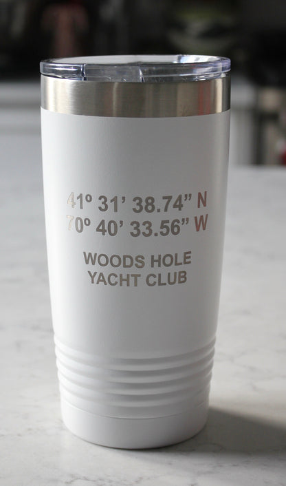 GPS Coordinates & Custom Design Insulated Tumblers