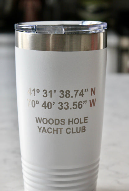 GPS Coordinates & Custom Design Insulated Tumblers