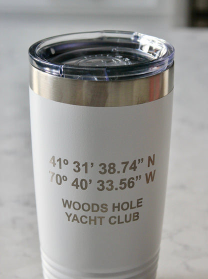 GPS Coordinates & Custom Design Insulated Tumblers