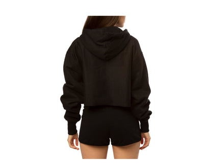 Champion C Life Reverse Weave Cropped Colorblock Men's Hoodie — Black
