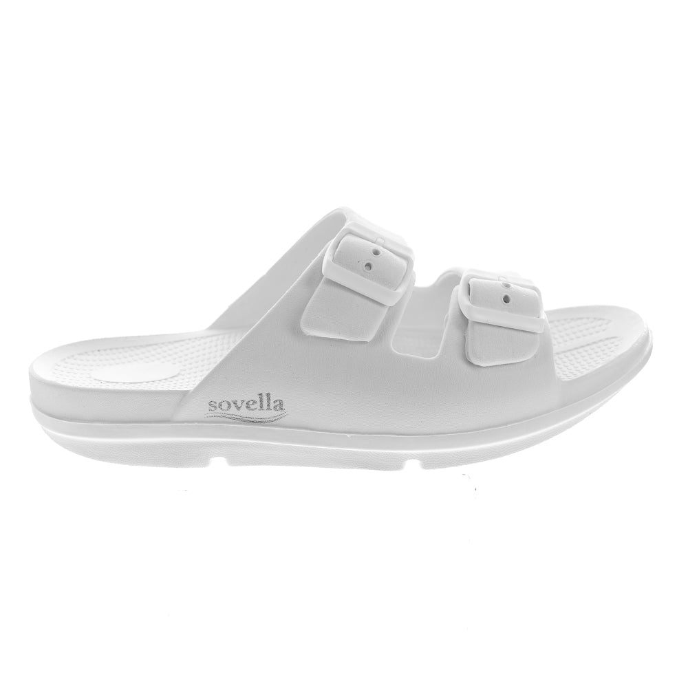 Sovella Active Recovery Sandals Women's PF Buckle Slide White