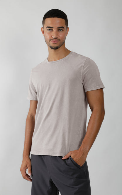 Mens Silicon Washed Pima Cotton Crew Neck Tee