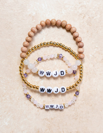 Elevated Faith WWJD Letter Bracelet