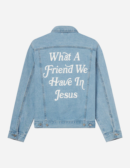 Elevated Faith What a Friend In Jesus Denim Jacket