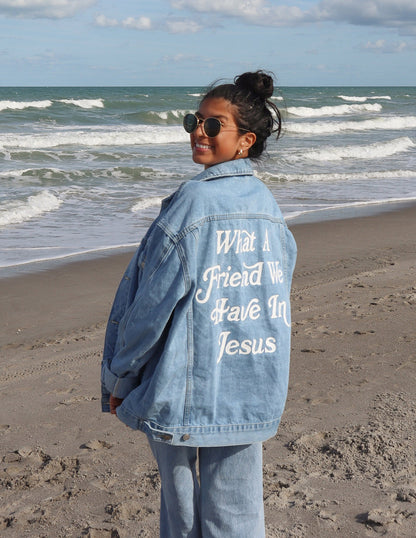 Elevated Faith What a Friend In Jesus Denim Jacket