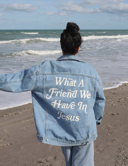 Elevated Faith What a Friend In Jesus Denim Jacket