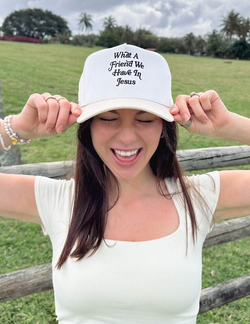 Elevated Faith What a Friend in Jesus Trucker Hat