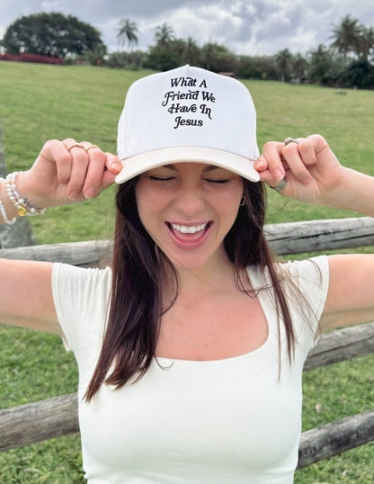 Elevated Faith What a Friend in Jesus Trucker Hat