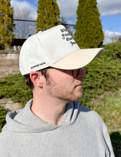 Elevated Faith What a Friend in Jesus Trucker Hat