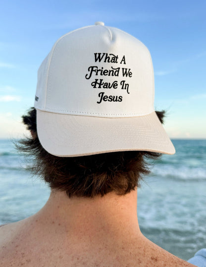 Elevated Faith What a Friend in Jesus Trucker Hat