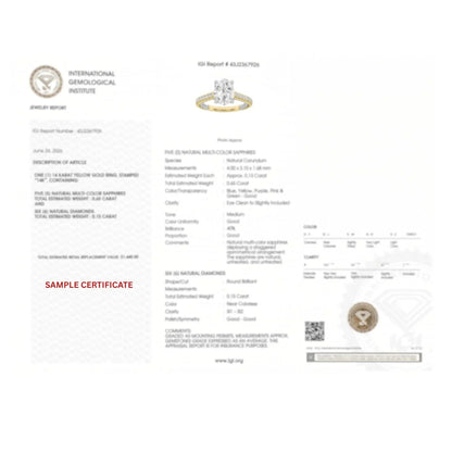 2Cttw Oval Shaped Lab Grown Diamond (F/VS) Solitaire Engagement Ring in 14K Gold