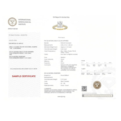 1Cttw Round Shaped Lab Grown Diamond (E/VS) Classic Solitaire Engagement Ring in 14K Gold
