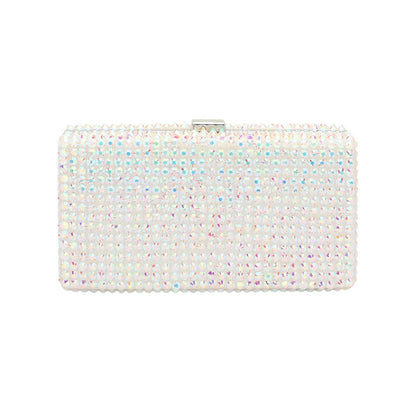 Studded Bling Rectangle Evening Clutch Crossbody Bag