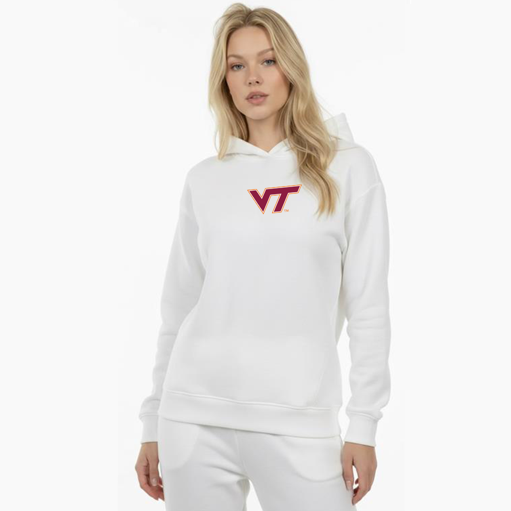 Kadi Women's Oversized Zipper Pocket Hoodie Virginia Tech
