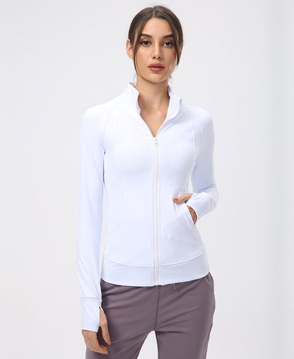 High Noon Zip Up Long Sleeve Jacket with Thumbhole