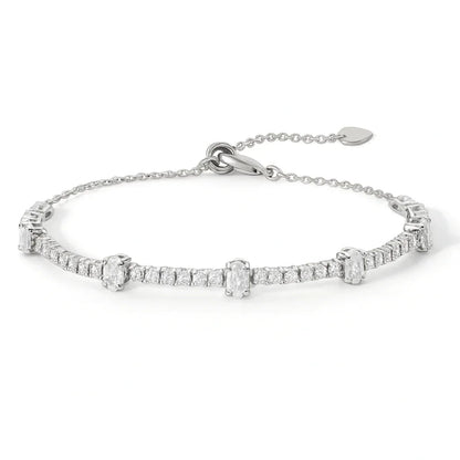 White Zircon Adjustable Bracelet