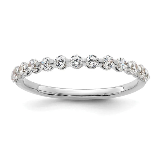 14K Gold Lab Grown Diamond Half Eternity Band Ring