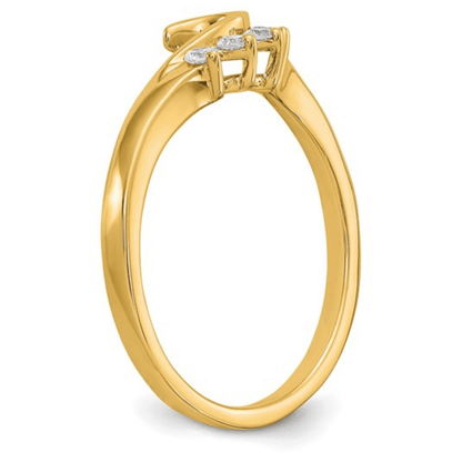 14K Yellow Gold Lab Diamond Wrap Enhancer Ring