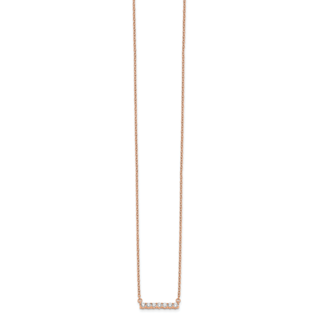 14K Gold Lab Grown Diamond Bar Necklace