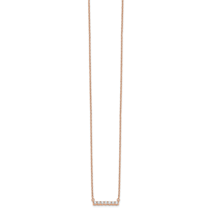 14K Gold Lab Grown Diamond Bar Necklace