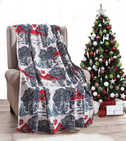 Elegant Comfort 50" x 60" Holiday Velvet Plush Blanket Throw - 50 x 60 inches