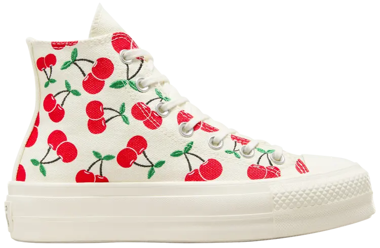 Converse Chuck Taylor All Star Lift Women's Sneakers — Cherry Print Canvas High-Top