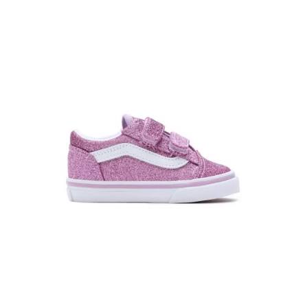 Vans Old Skool V Toddlers' (TD) Sneakers — Lilac Glitter
