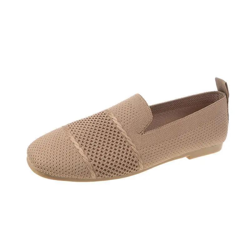 Women's Breathable Flyknit Casual Flat Shoes