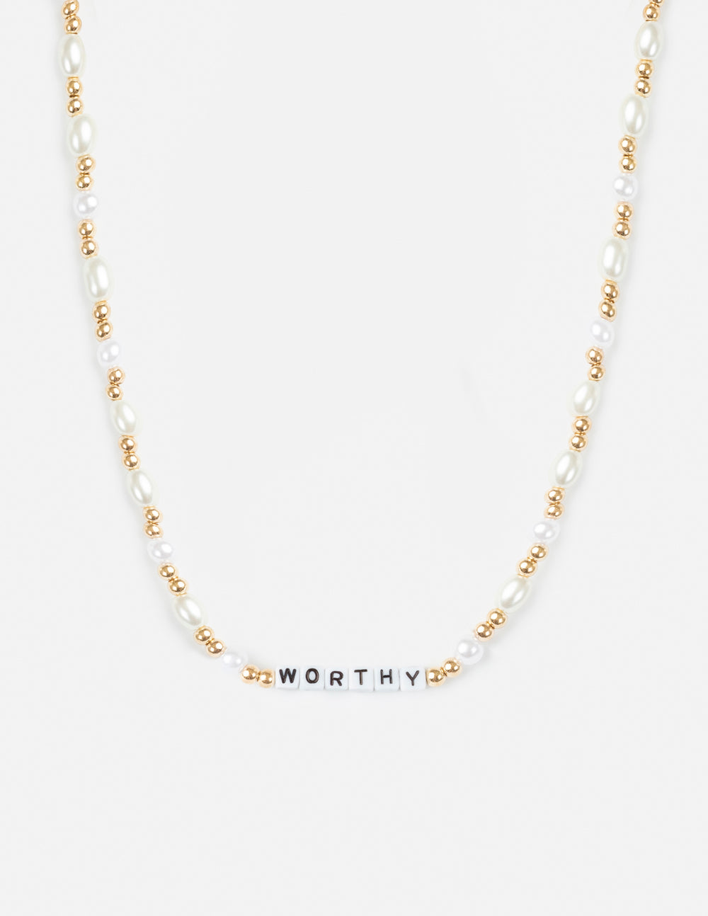 Elevated Faith Worthy Letter Necklace