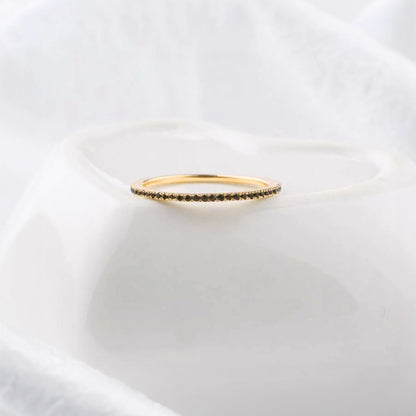 Mint & Lily Black Diamond Eternity Stacking Ring