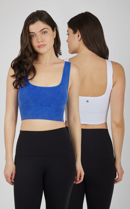 2 PK Stonewash Seamless Bra Tank - Our Cafe Story