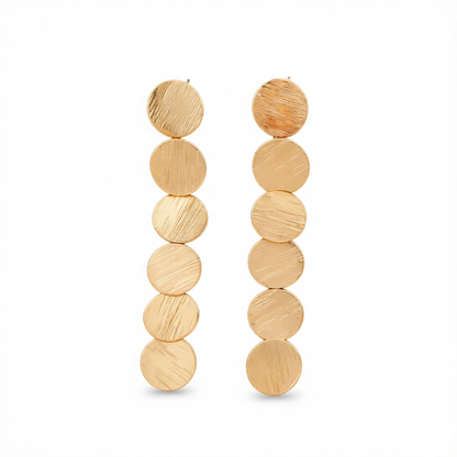 Goldtone Tiered Sequin Drop Earrings