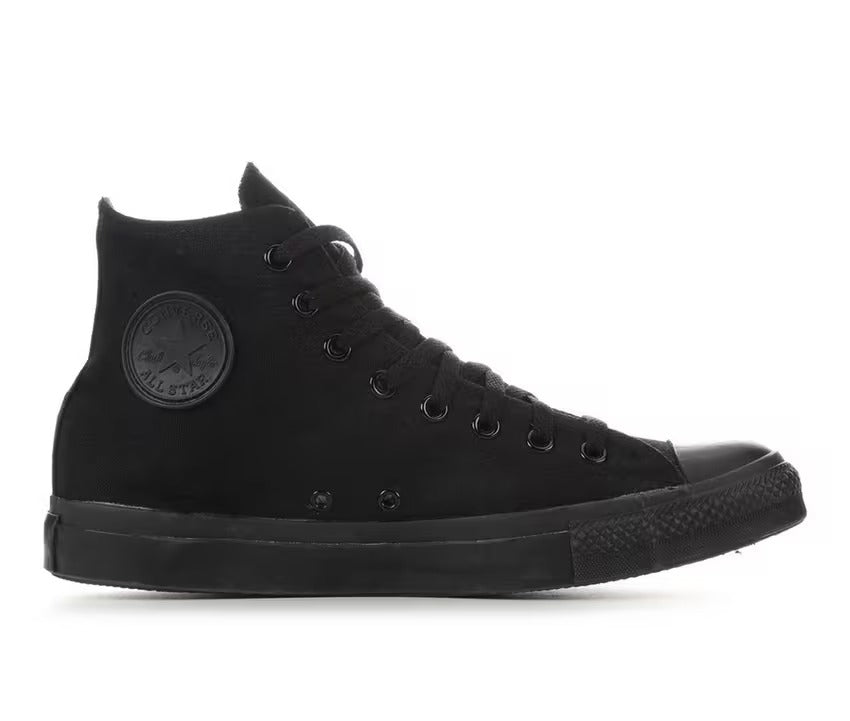 Converse Chuck Taylor All Star Men's Sneakers — Black Monochrome Canvas High-Top