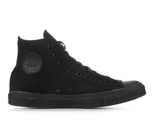 Converse Chuck Taylor All Star Men's Sneakers — Black Monochrome Canvas High-Top