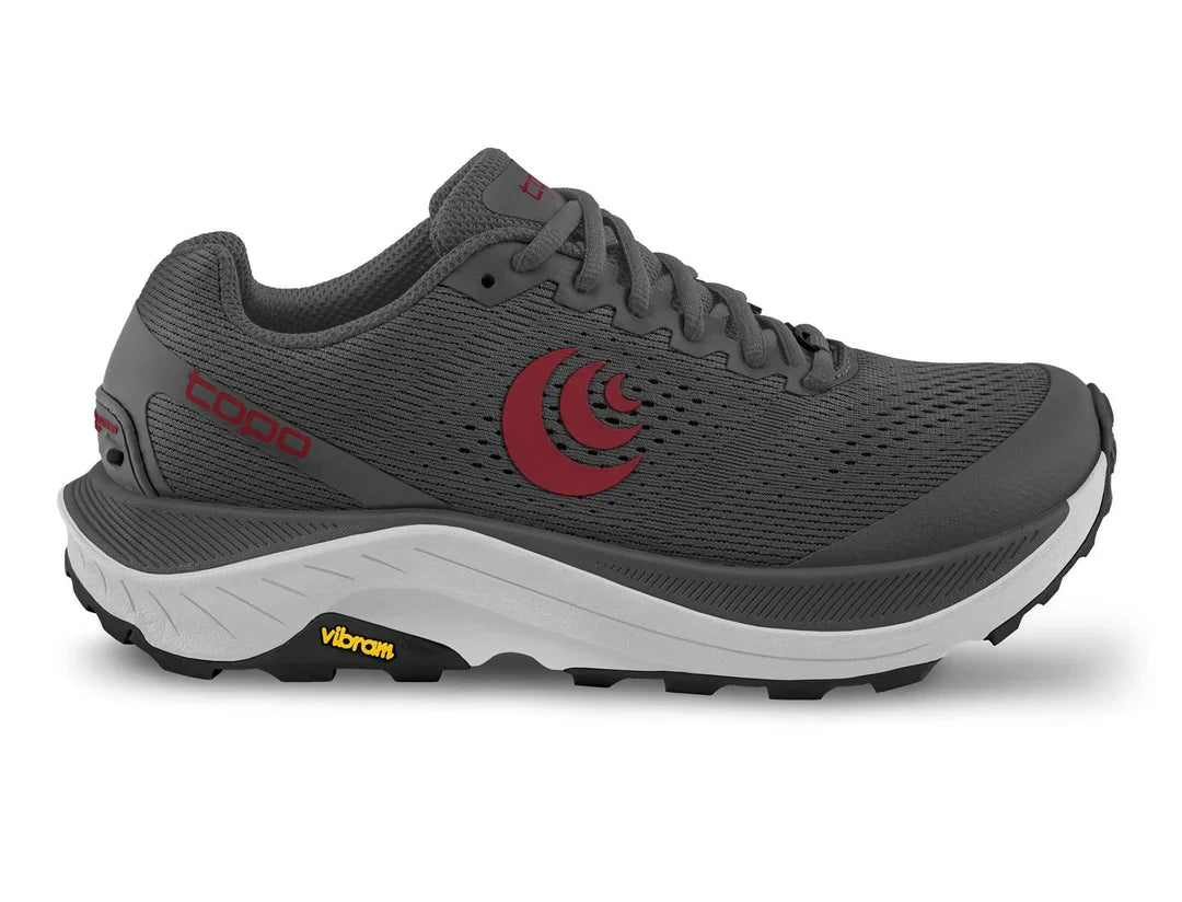 Topo Athletic Ultraventure 3 Men's Trail Running Shoes — Grey/Red