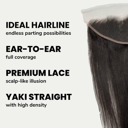 Yaki Straight 13x4 HD Lace Human Hair Frontal